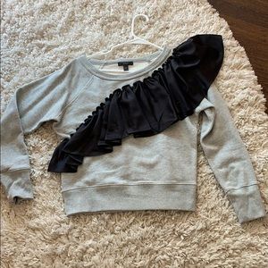 JCrew XXS sweatshirt with ruffle